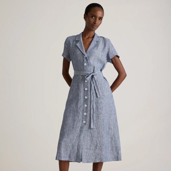 Quince Dresses & Skirts - Quince 100% European Linen Button Front Dress